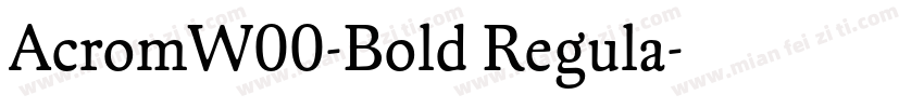 AcromW00-Bold Regula字体转换